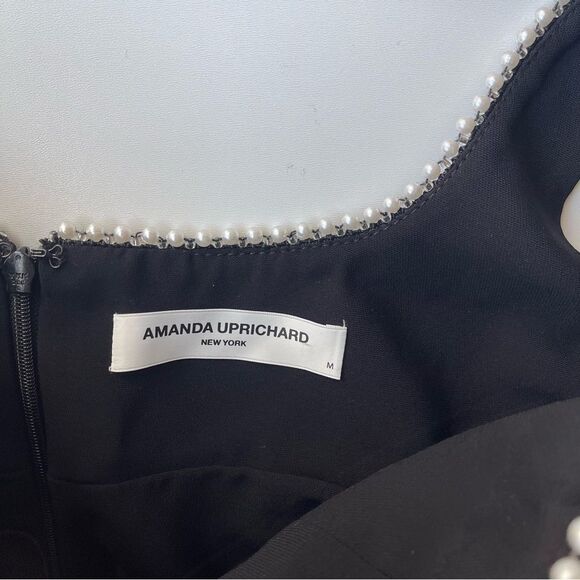 Amanda Uprichard Bijou Imitation Pearl-Trimmed Fit & Flare Minidress M - Picture 7 of 9